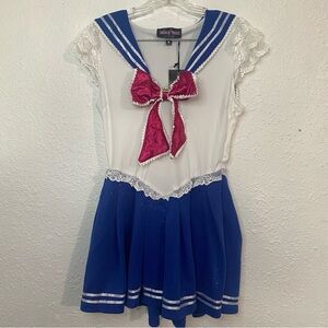 Trickz N' Treatz Sailor Dress with Pink Bow
